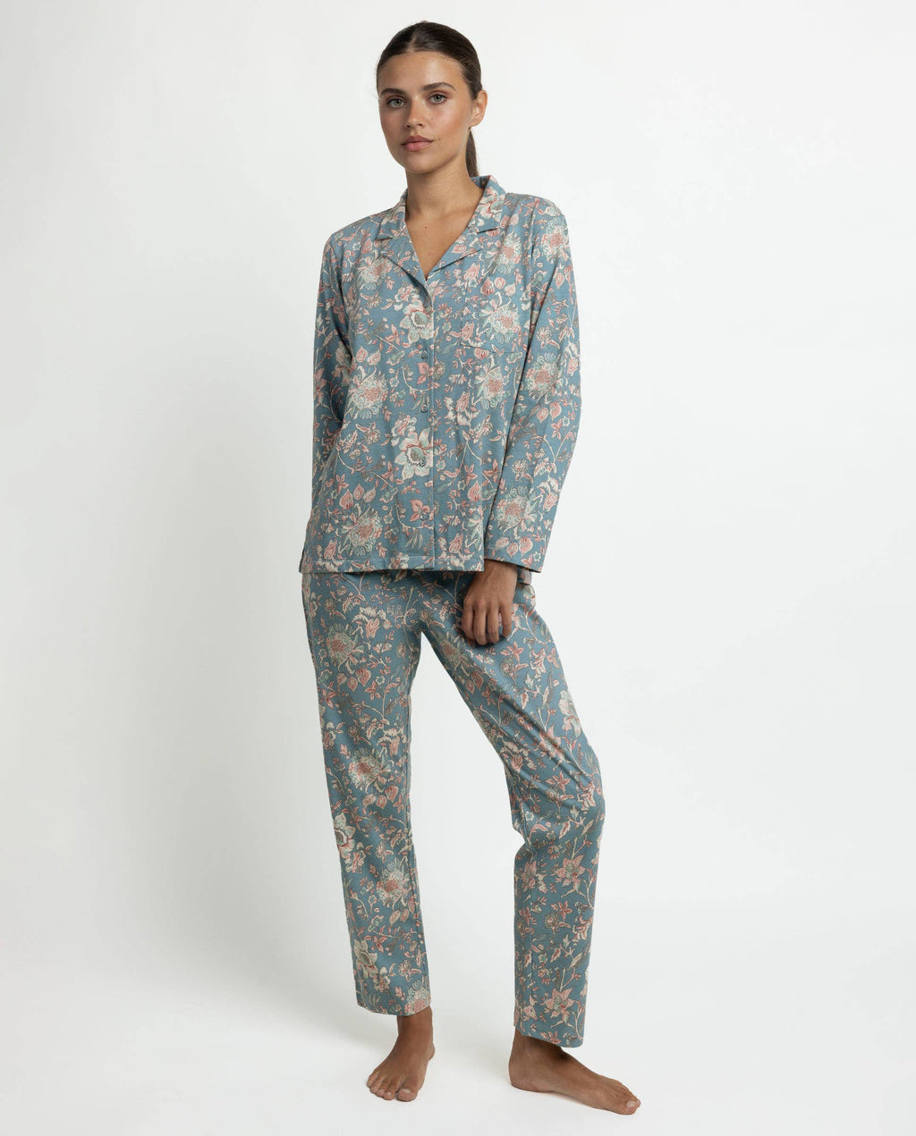 Garden Secret Pyjamas With Buttons: Blue / L