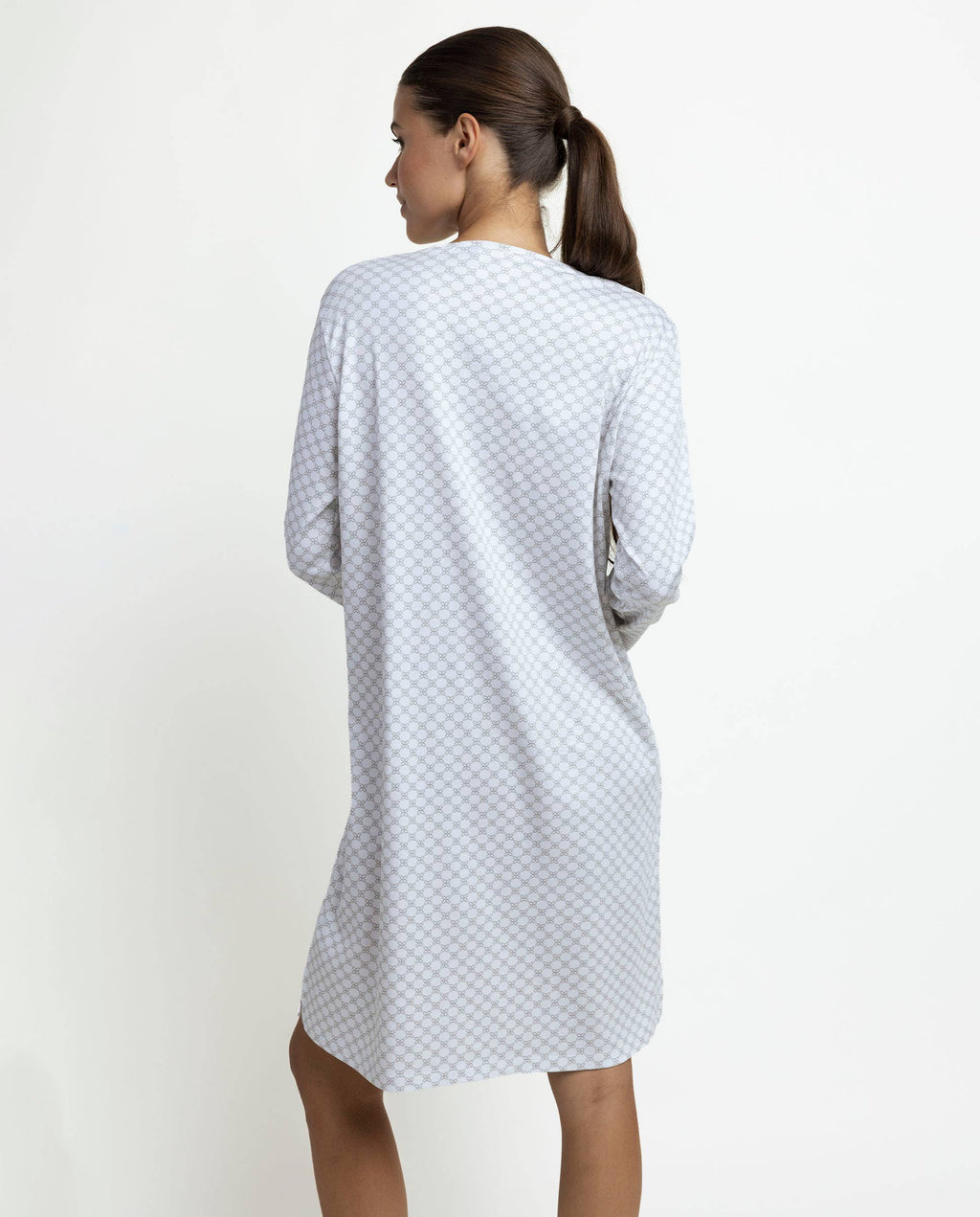 Grey Flowers Nightdress: Perla / M