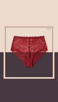 Lace High-Waist Brief with Scalloped Edges