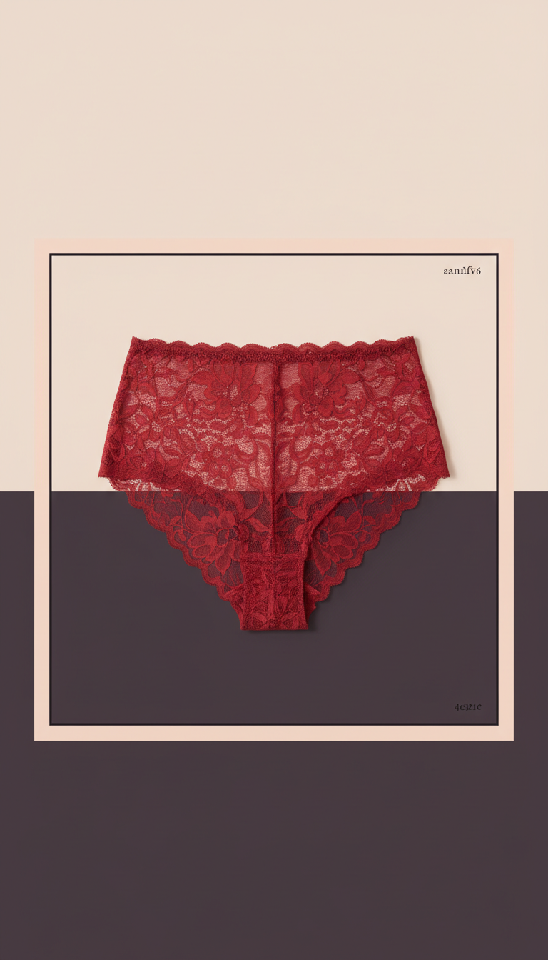 Lace High-Waist Brief with Scalloped Edges